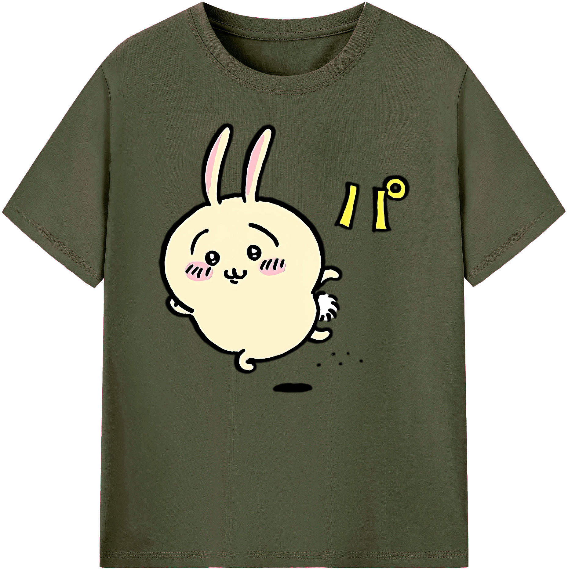 （画像用） ちいかわ うさぎ Chii-kawa usagi 綿100％ メンズ半袖Tシャツ｜肌触りやわらか＆通気性
